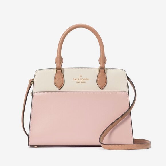 kate spade Handbags - Kate Spade New York Madison Small Satchel Top Handle Crossbody - Rose Smoke